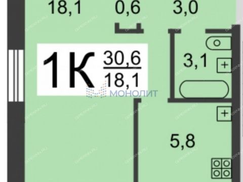 1-komnatnaya-ul-tihoreckaya-d-4 фото