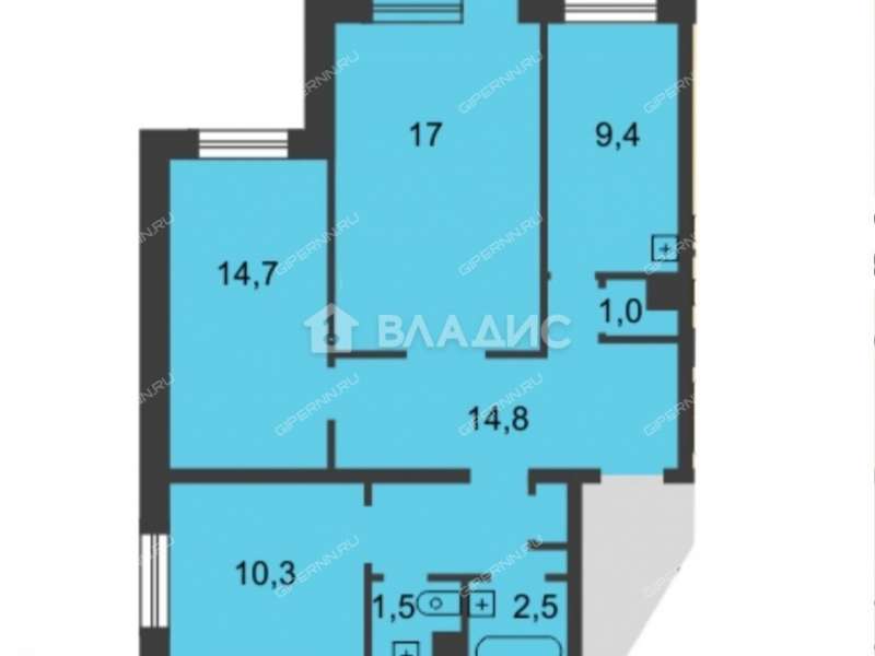 трёхкомнатная квартира на Пролетарской улице дом 5