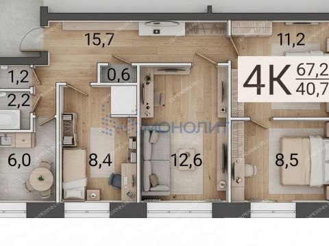 4-komnatnaya-poselok-volodarskogo-per-kostromskoy-d-1 фото