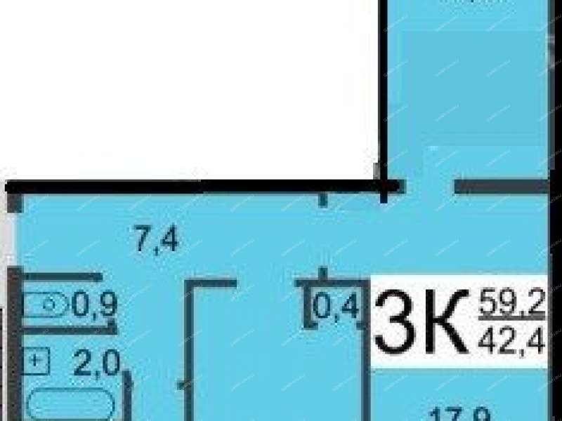 трёхкомнатная квартира на Газовской улице дом 11