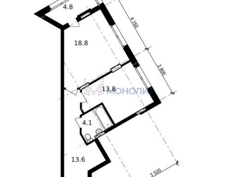 1-komnatnaya-ul-vladimira-vysockogo-d-1 фото