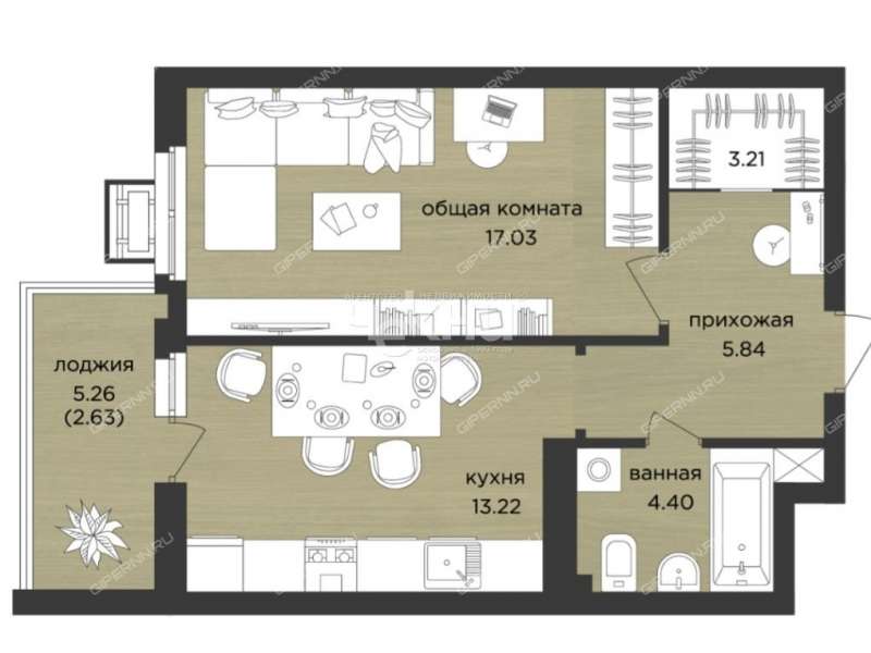 однокомнатная квартира в новостройке на Академической улице деревня Афонино