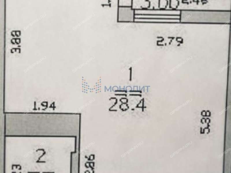 квартира-студия на Академической улице дом 11 деревня Афонино