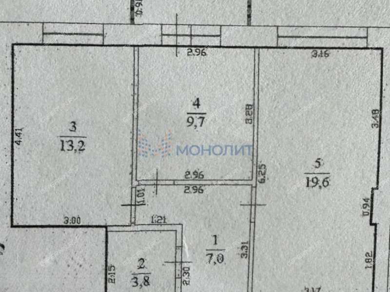 двухкомнатная квартира на улице Новаторов дом 3 посёлок Культура