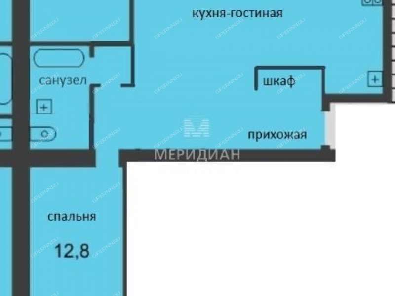 двухкомнатная квартира на улице Максима Горького дом 144