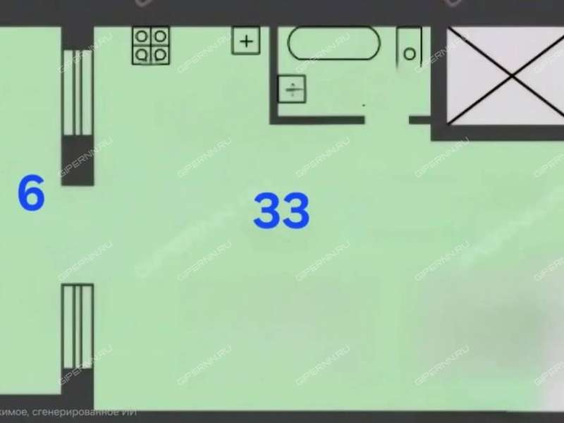 однокомнатная квартира на проспекте Гагарина дом 72