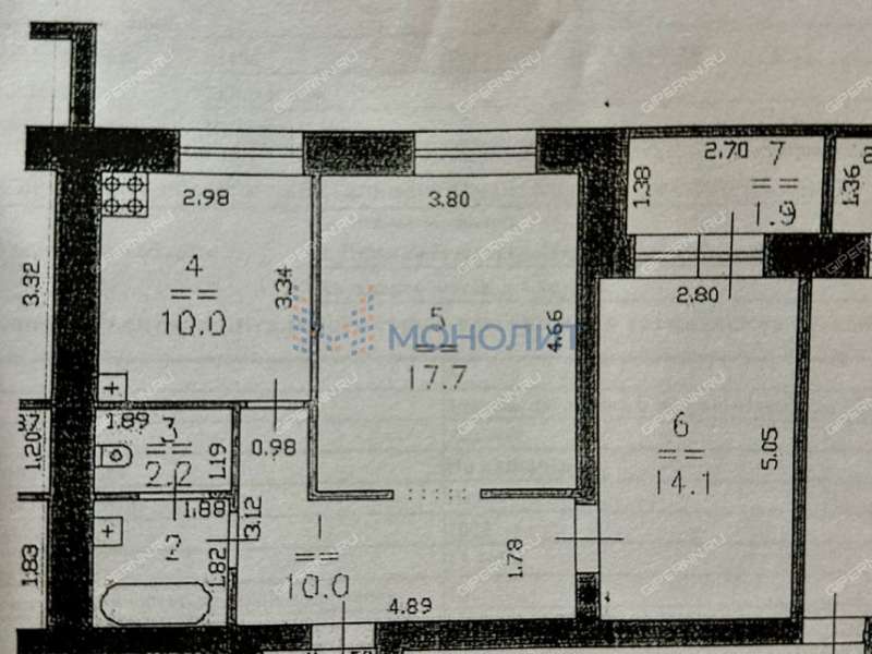 двухкомнатная квартира на Казанском шоссе дом 4 к3