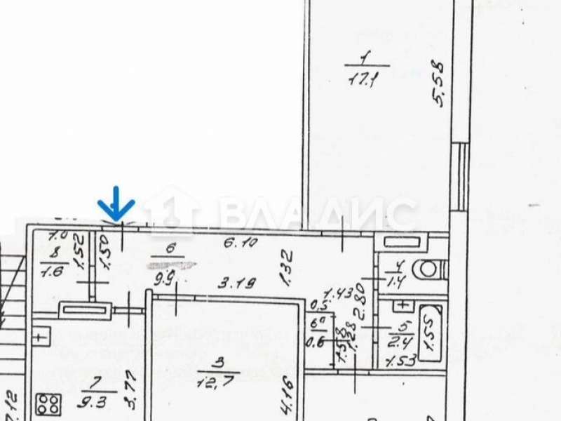 трёхкомнатная квартира на улице Карла Маркса дом 12