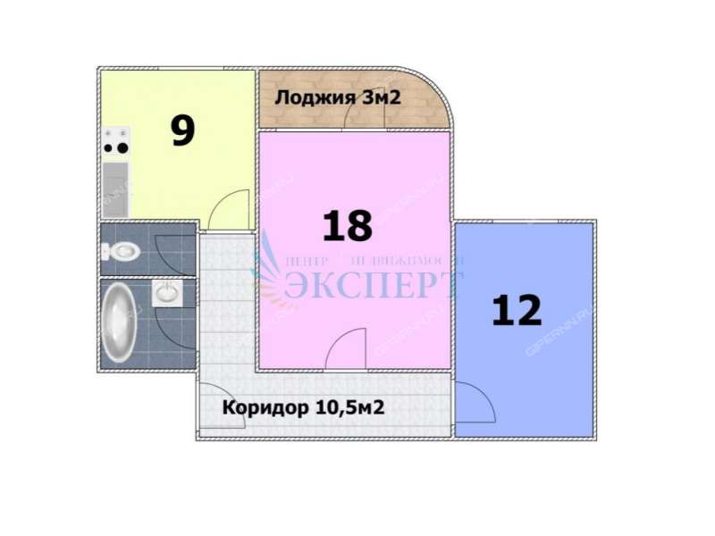 двухкомнатная квартира на улице Родионова дом 167 к1