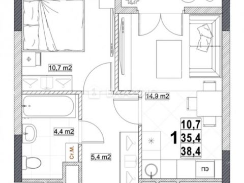 1-komnatnaya-ul-betankura-d-7 фото