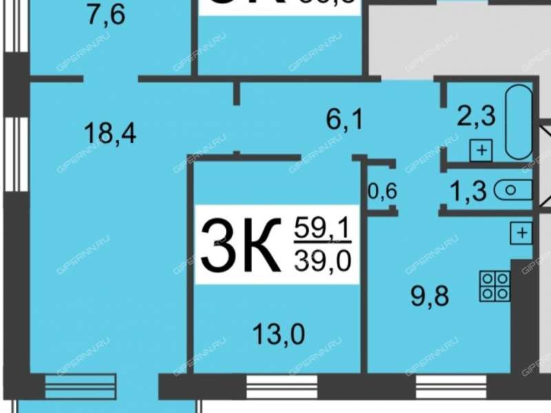 трёхкомнатная квартира на улице Бонч-Бруевича дом 5