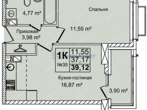 1-komnatnaya-ul-krasnyh-zor-23d фото