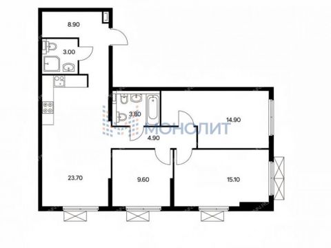 3-komnatnaya-derevnya-utechino-kstovskiy-rayon фото