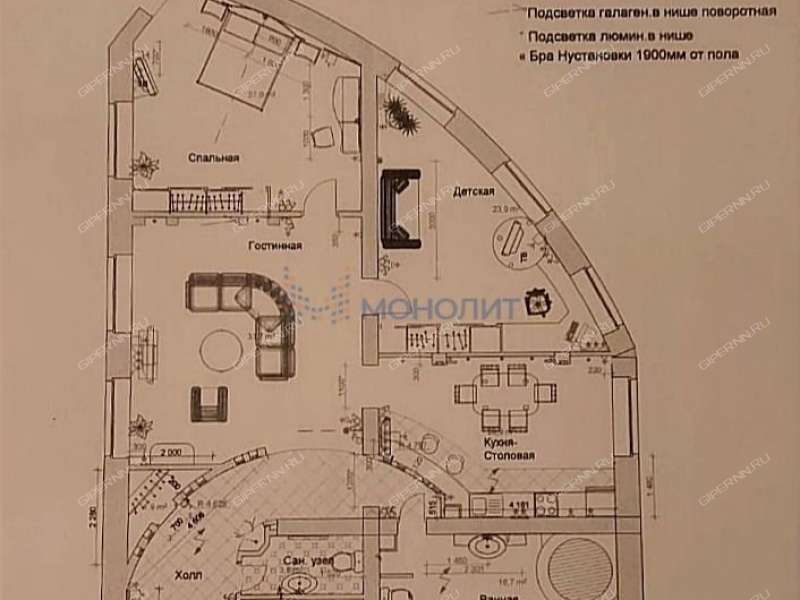 трёхкомнатная квартира на Большой Покровской улице дом 20б