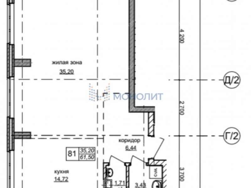 двухкомнатная квартира на Барминской улице дом 1А